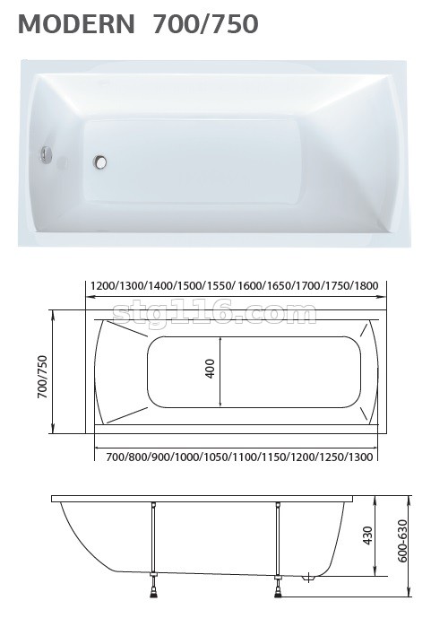 Ванна 1Marka MODERN 170*70
